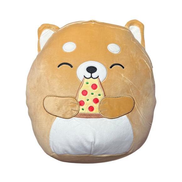 Squishmallows Angie the Shiba Inu with Pizza 12" Plush - Picture 1 of 3